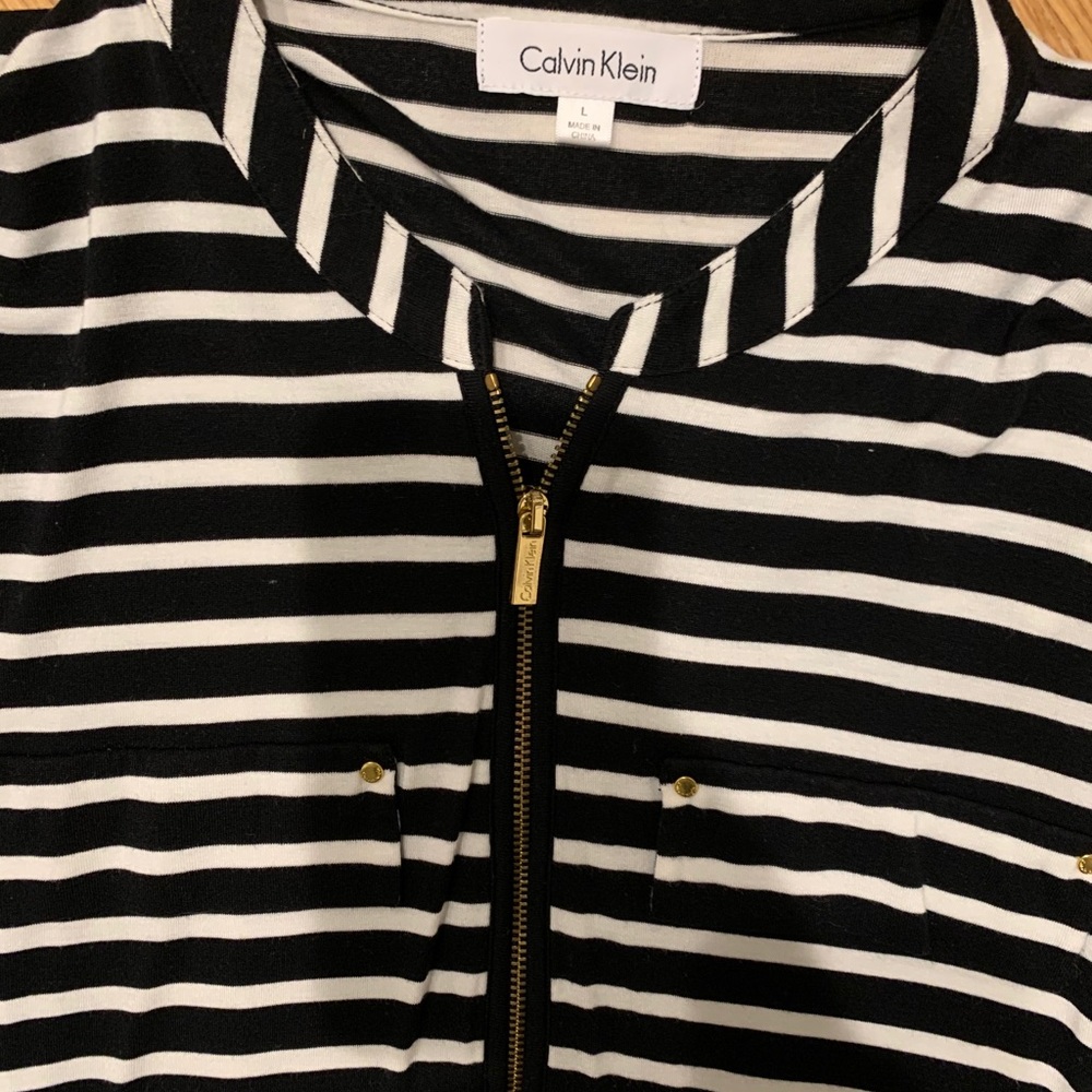 Calvin Klein black and white top